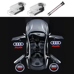2 Stück LED Auto-Türlogo-Licht LED-Projektor für Audi A4 B5 B6 B7 B8 B9 A1 A3 8V 8P 8L A6 C5 C6 C7 A5 A7 A8 Q3 Q5 Q7 TT S3 S6