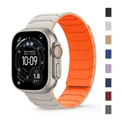 Magnetarmband für Apple Watch Band Ultra 2 3 49 mm 44 mm 40 mm 41 mm 46 mm 42 mm 45 mm 38 Silikonarmband IWatch Serie 11 9 8 SE 10