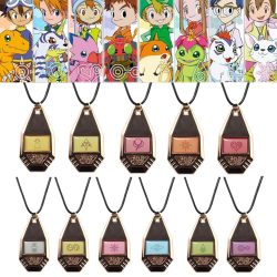 Anime Digimon Adventure Halskette, 11 Stile, Metall-Evolver-Anhänger, Csoplay-Halskette, Unisex-Schmuck, Accessoires, Geschenkdekoration
