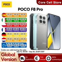 POCO, Globale Version POCO F8 Pro 5G Smartphone Snapdragon ®   8 Elite 6,59' Augenschonendes AMOLED-Display 100W HyperCharge 6210mAh IP68 NFC