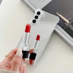 Luxus-Make-up-Spiegel-Handyhülle für Samsung S25 S23 S22 Ultra, stoßfeste Abdeckung für Galaxy S24 FE A16 A36 A56 A15 A35 A55 A52 A53