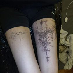 Kräuterflügel Temporäres Tattoo für Frau Mann Arm Gothic Wasserdicht Fake Tattoo Mädchen Dunkel Sexy Kunst Dauerhaftes Semi Permanent Tattoo