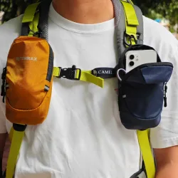 Outdoor-Armtasche, multifunktionale Wander-Aufbewahrungstasche, Wasserflaschen- und Handytasche, verstellbarer, erweiterbarer Rucksack für Camping, Wandern, Sport