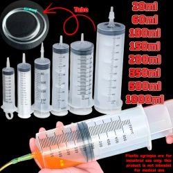 Langlebige Großvolumige Kunststoffspritze 100ml, 150ml, 250ml, 350ml, 550ml, 1000ml |   Auto-Ölabsauger Geeignet für Laborabgabe, Klebstoffdosierung, Tierbewässerung und Veterinärmedizin.
