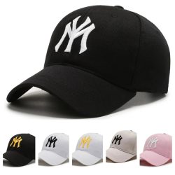 Vintage NY Logo Bestickte Baseballkappe, Lässige Baumwoll-Verstellbare Dad-Mütze, Streetwear Hip-Hop Sonnenhut für Männer und Frauen Alltag