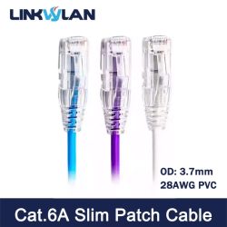 Cat6A UTP Patchkabel 28AWG Slim Ethernet Kabel RJ45 Netzwerkkabel Farbe 4-Twisted Pair PVC Internet Lan Kabel