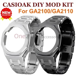 Mod-Kit für Casioak GA2100 GA2110 Metallgehäuse und Edelstahlarmband für G-Shock GA2100 Upgrade-Uhrenmodifikationskit