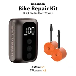 BSCOBBER, BSCOBBER A5mini Reifenfüller 100PSI Hochdruck Tragbare Luftpumpe Kabellose Wiederaufladbare Fahrrad-Zubehör