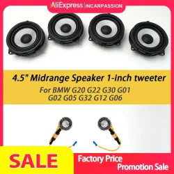 Auto Mitteltöner Subwoofer, Autolautsprecher, Mittelklasse-Türlautsprecher Hochtöner für BMW G20 G22 G30 G01 G02 G05 G32 G12 G06