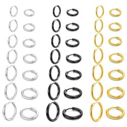 7 Paare/Set Edelstahl Huggies Creolen Mehrere Größen Unisex Sexy Ohrknorpel Piercing Schmuck Großhandel