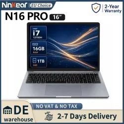 Ninkear N16 Pro Laptop PC Computer 16 Zoll 2.5K 120Hz IPS Intel Core i7-12700H 16GB RAM 1TB SSD Windows 11 Gaming Business Notebook für Büro Studium Arbeit leistungsstark tragbar