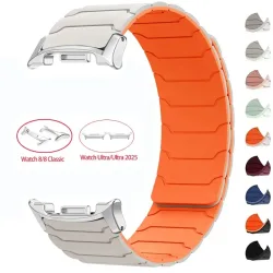 Magnetisches Silikonarmband für Samsung Galaxy Watch Watch Ultra 2025, 47 mm, Armband für Galaxy 8 40 mm, 44 mm/8, klassisches 46 mm Sportarmband