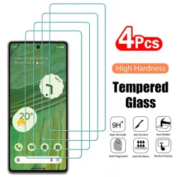 4PCS Gehärtetes Glas für Google Pixel 9 10 8 Pro 9A 8A 7 7A 6 6A 5 4A 4 XL 3 schützende Transparente Displayschutzfolie Glas