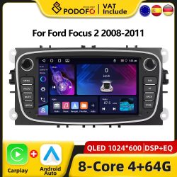 CarPlay Android Radio For Ford Focus 2 2008-2011 S-Max Mondeo Galaxy C-Max Car Multimedia Player GPS Stereo Intelligent System