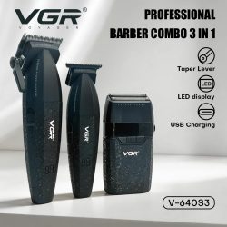 VGR Rasierer Maschine Haarschneidemaschine Profi Haarschneidemaschine Haartrimmer Professionell Haarschneidemaschine Verstellbar Haarschneidegerät 9000 U/min Kabellos Haarschneide- und Trimmer-Set