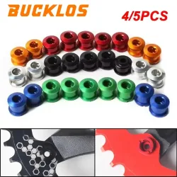 BUCKLOS Fahrrad-Kurbelgarniturschrauben, 6,5 mm, 8,5 mm, Fahrrad-Kettenblattschrauben, Aluminiumlegierung, Fahrrad-Kettenblattschraube, 4 Stück, 5 Stück, MTB-Kurbelschraube