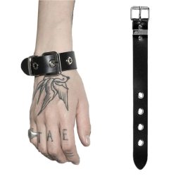 Coole Punk-Armbänder für Männer und Frauen, Retro-Armband, verstellbares Handgelenk, Gürtelschnalle, Stile, Manschettenarmreif für Party, Club, Alltag