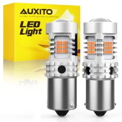AUXITO 2 Stück BA15S P21W LED Kein Hyper-Flash Gelb 1156 BAU15S PY21W LED-Birnen Auto-Blinker Canbus Fehlerfrei 12V