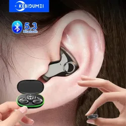 Unsichtbare Schlaf-Kopfhörer, Bluetooth 5.3-Kopfhörer, IPX5, wasserdicht, Ohrhörer mit Rauschunterdrückung, Touch-Control, kabellose Headsets