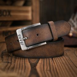 Ein lässiger Retro-Gürtel für Herren und Damen im westlichen Stil! PU-Ledergürtel mit Metallschnalle, geeignet für den täglichen Arbeitskleidung