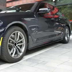 M Performance Style Glänzend Schwarze Seitenschweller für BMW 5er G30 G31 M Sport 2018-2023 Seitliche Stoßstangenverlängerungen Auto-Karosserieteile