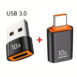 USB C 3.0-Adapter Typ C auf USB 3.0-Adapter für Mobiltelefone, männlich auf weiblich, USB-C-Konverter, USB-Typ-C-Konverter für PC-Laptops