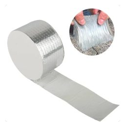 1 Rolle Butylband, selbstklebend, wasserdicht, Aluminiumfolie, Leckstopfen, Farbe, Stahl, Dachleck, Repahandwir-Material, Handarbeit