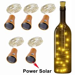20LEDs Solar Wein Flasche String Licht Solar Kupfer Draht Lichterkette Kork Form Weihnachten Lampe Für Hochzeit Party Garten decor