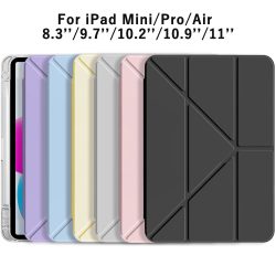 3+Y-Fold Flip Clear Cover für iPad 10. 11. Generation 2025 7/8/9 10.2'' Start Case für Air 4 5 6 7 11 für Air 2 9.7 Pro 11 Mini 6 7