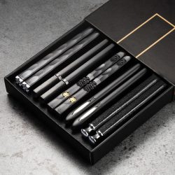 5Pairs Hohe Qualität Japanische Nicht-Slip Stäbchen Koreanische Home Hotel Restaurant Tragbare Gesunde Lebensmittel Stick Für Sushi Stäbchen