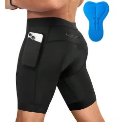 Performance-Radhose für Herren mit 3D-Polster, atmungsaktive, schnell trocknende Radhose für Straße und Berg mit 3 Taschen