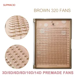 SupMacio Braune Vorgefertigte Wimpernverlängerungen Weiche 6D 5D 4D 3D 9-16 Mix Braune Volumen-Wimpernverlängerungen Vorgefertigte Fächer-Wimpernbüschel