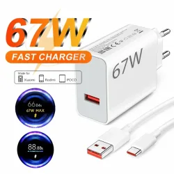 67W 6A Turbo Schnelles USB-Ladegerät für Xiaomi 12 13 14 15 17 Pro Redmi Note 11 12 13 14 Pro POCO X5 X6 X7 Typ C Schnellladekabel