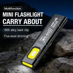 Multifunktionales Arbeitslicht LED Magnetisch Rot Blau Blinkend Mini Outdoor Starklicht Superhelles Wartungslicht Taschenlampe