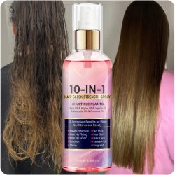 10 IN 1 No-Rinse Haarpflegespray zur Reparatur von trockenem Haar, Glättung, Feuchtigkeitspflege und Styling