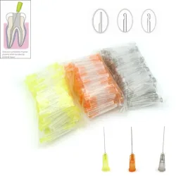 100 stücke Dental Endo Bewässerung Nadelspitze Zahnwurzelkanal Seitliche Bewässerung Nadel Durchmesser 0,3/0,4/0,5mm Zahnmedizin Liefert