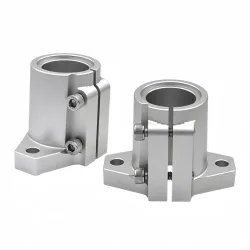 1 Stück offener Flansch, langer Führungswellenunterstützung, SHFTL-Serie, Halterungsbasis, Aluminium, SHFL-Typ, optische Achse, fester Sitz