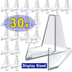30-1PCS Dreieckige Karte Display Stand Mini Acryl Idol Foto Bild Halter Steht für Münze Sport Sammelkarten display Racks