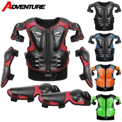 Kinder Motorrad Rüstung Weste Schutz Motocross Körper Rüstung Jacke Schutz Rüstungen Reiten Knieschoner Moto Volle Rüstung Kinder