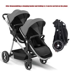 2026 Neuer Faltbarer, Multifunktionaler Zwillingskinderwagen, der in ein Leichtes Babyfahrrad Zerlegbar Ist Versand innerhalb der EU