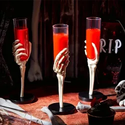 Halloween Dekorationen Retro Becher Geschirr Skelett Hand Arm Design Kunststoff Champagner Flöten Halloween Party Bar Zubehör