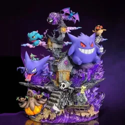 32 cm/12,6 in Ainme Pokemon Figur Gengar Evolution Familie eimer Action-figuren Pvc Statue Sammlung Modell Spielzeug Geschenke