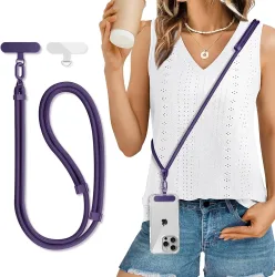 NONE, Handygurte mit hängendem Hals, verstellbar, 360° verstellbar °   Rotation Anti-Drop Anti-Verlust Universal Handys Lanyard für alle Handyhüllen
