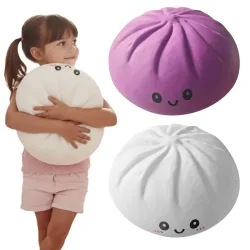Riesige Dumpling-Squishies, weiche Dumpling-Squishies, Stress-Spielzeug, große Teig-Quetsch-Squishies, sensorische Fidget-Spielzeuge gegen Angstzustände