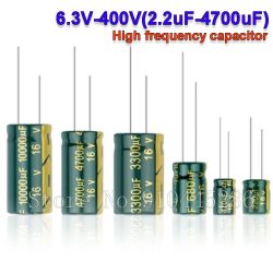 10V 16V 25V 35V 50V 400V Ibuw Hochfrequenz-Aluminiumkondensator mit niedrigem ESR 100UF 220UF 330UF 470UF 680UF 1000UF 2200UF 3300UF