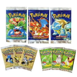 11 Karten/Packung PTCG Booster-Packs Proxy-Karten Dschungel/Fossil/Basis-Set Glurak Schiggy Venusaur PKM Brettspiel Sammelkarten
