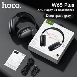 HOCO W65 Plus ANC Geräuschunterdrückende Bluetooth-Kopfhörer Over-Ear Kabellose Große Ohrhörer Hifi-Klang Sport-Headsets mit Tastenbedienung