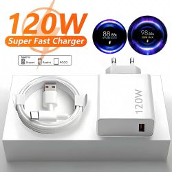 6A 120W EU Schnell-USB-Wandladegerät für Xiaomi 11 12 13 14 15 Ultra Redmi Note 11T 12 13 POCO F6 X5 Pro Typ-C Turbo-Ladekabel