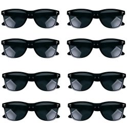 8?12 Paar schwarze Sonnenbrille mit quadratischem Rahmen für Damen und Herren, Braut und Bräutigam, Fotobrille, Brautparty, Junggesellenabschied, Dekoration