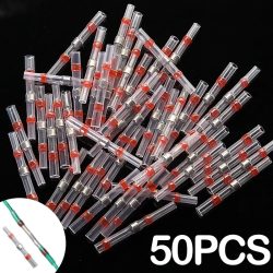 50PCS Wärmeschrumpfende Draht Anschlüsse SST21 Wasserdichte Hülse AWG22-18 Butt Elektrische Splice Verzinnt Solder Dichtung Terminal